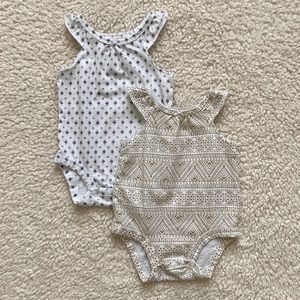 Carter’s Set of 2 Baby Girl Cap Sleeve Onesies
